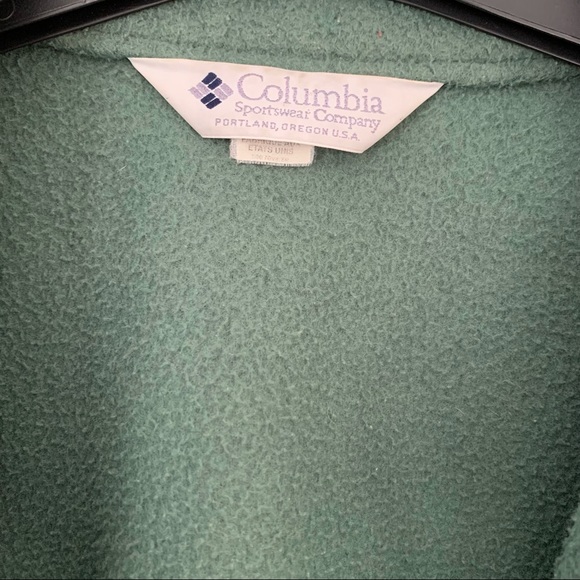 Vintage Columbia Sage Green Zip Up Sweatshirt - Picture 4 of 6